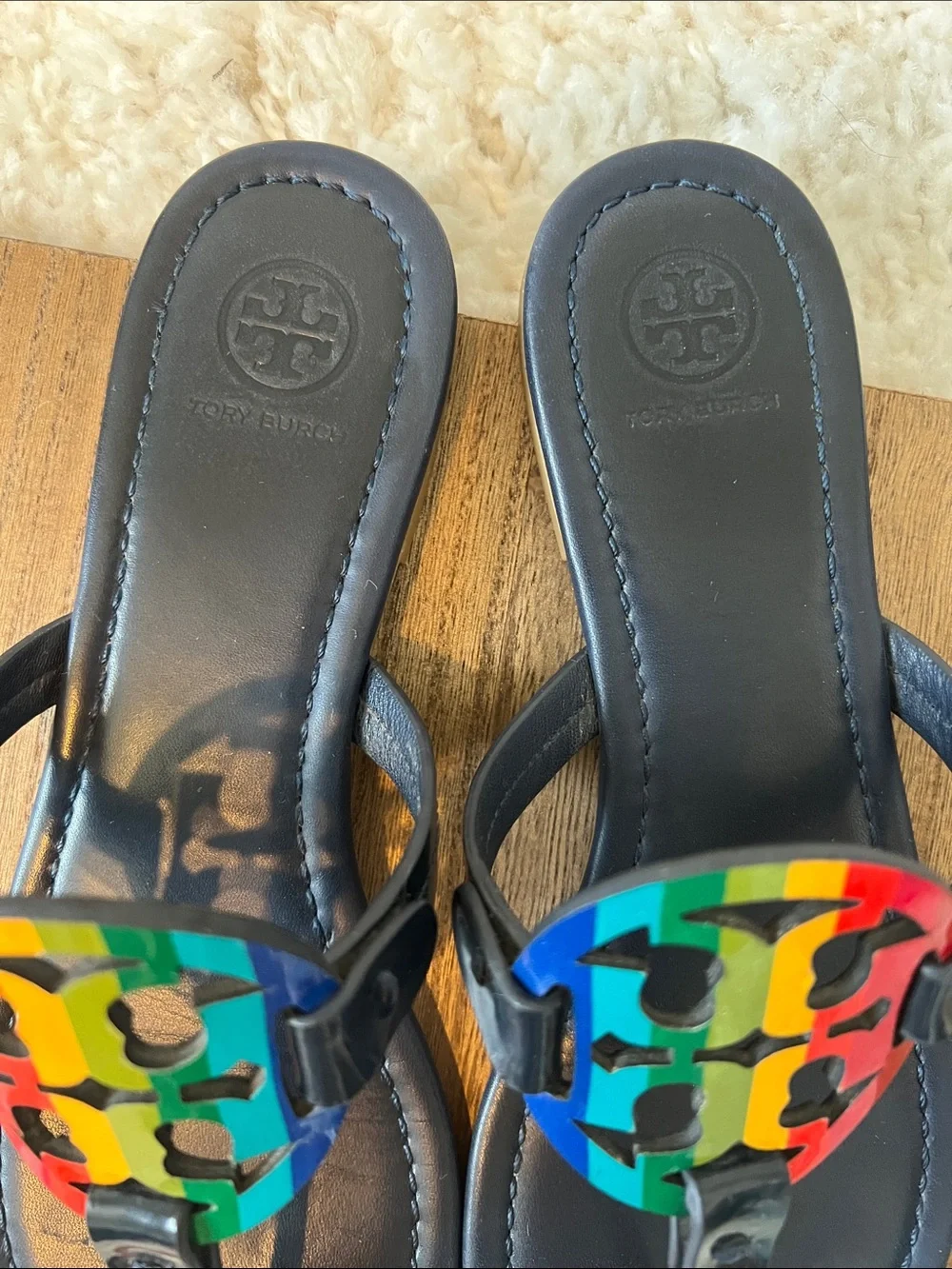 Tory Burch navy leather